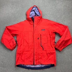 VINTAGE Patagonia Jacket Womens Medium Red Triolet Windbreaker Hood Coat Lady* - Picture 1 of 12