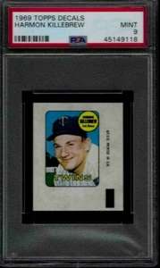 PSA 9 - 1969 Topps Decals – Harmon Killebrew Minnesota Twins HOF (B) (45149118) - Picture 1 of 3