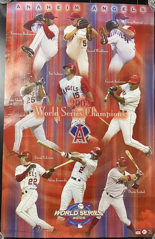 2002 RARE MLB Anaheim Angels 2002 WORLD CHAMPIONSHIP Starline Poster 22" x 34" Cover