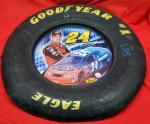 Rare JEFF GORDON Sidewall tire w/nascar pic - GOODYEAR EAGLE- signed COA Display - Picture 1 of 11