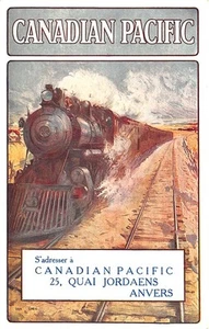 Canadian Pacific Quai Jordaens Anvers Railroad Passenger Train Postcard - Picture 1 of 2