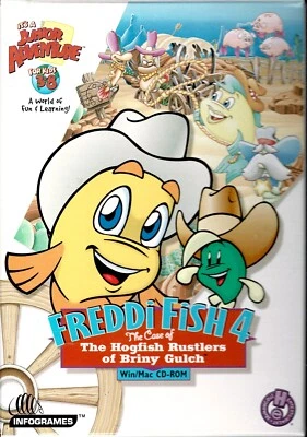 Freddi Fish 4 Hogfish Rustlers Of Briny Gulch Pc Mac New Boxed XP Wild West Fun - Image 1 of 4