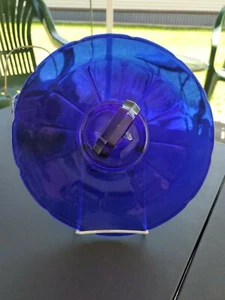 Cobalt Blue VICTORY Center Handled Tidbit TRAY Diamond Glassware co. - Picture 1 of 6