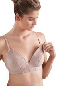 NATORI Bliss Perfection Wireless Maternity Bra 760154 - Cafe - Size 30C - Picture 1 of 14
