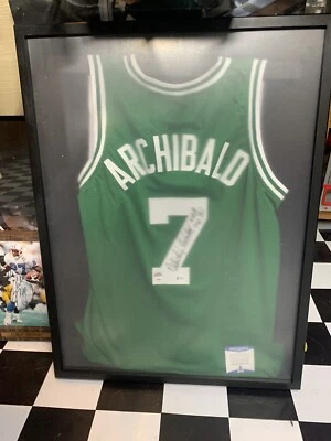 nate archibald autographed boston celtics jersey BAS COA🔥🔥🔥 - Image 1 of 3