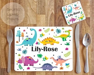 Personalisiertes Diggers Tischset und Untersetzer Set, Kindergeschirr, Baggergeschenk - Bild 1 von 5