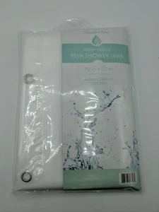 Shower Liner Heavy Weight Peva 70" X 72" Hampton Bay White - Picture 1 of 5