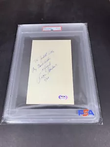 Página de autógrafos Roger Staubach grado 8 PSA y libro ""First Down Lifetime to Go - Imagen 1 de 12