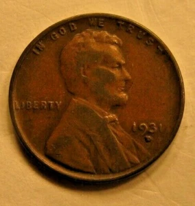 1931-D Lincoln Wheat Cent 1c with Filled D Error. (#5203) - Picture 1 of 2
