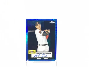 MAURICIO DUBON 2021 Topps Chrome Platinum Blue Prism 74/99 Blue Auto SF GIANTS - Picture 1 of 2