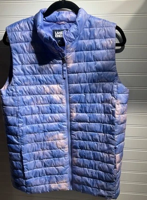 Chaleco acolchado Lands End talla XXL (18-20) Niñas morado y rosa Foto 1 de 4
