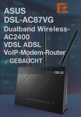 📶  ASUS DSL-AC87VG Dualband Wireless-AC2400 VDSL / ADSL VoIP-Modem-Router Wifi - Bild 1 von 4