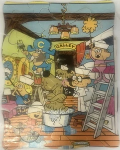 Vintage 1968 Whitman Frame Tray Puzzle - Cap'n Crunch - Cleaning The Guppy-28 Pc - Picture 1 of 7
