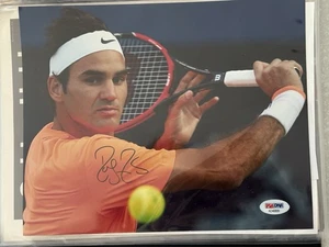 Roger Federer Autographed 8x10 Photo PSA COA - Tennis Gold Medalist - Picture 1 of 3