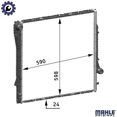 RADIATOR ENGINE COOLING CR 566 000S FOR BMW X5/SAV/E53 M57D30 M54B30 3.0L 6cyl - Image 1 of 4