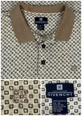 Camisa Polo Givenchy Activewear Manga Corta Vintage Años 90 Talla XL Rugby Geométrico Foto 1 de 4