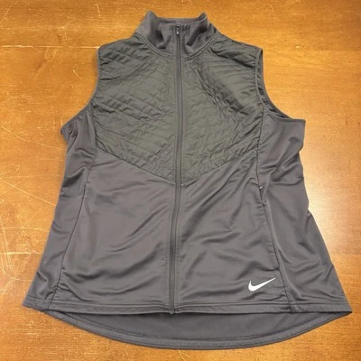 Nike Vest Womens Extra Large Gray Running Soft Running Full Zip Mock Neck - Image 1 of 4
