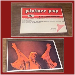 OZZY OSBOURNE 1974 BLACK SABBATH Panini 🎥 Picture Music Card Pop Sticker Card - Picture 1 of 3