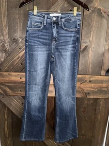 Lovervet by Vervet Jeans Damen Gr. 25 1 Stretch Dark Wash Denim Flare - Bild 1 von 6