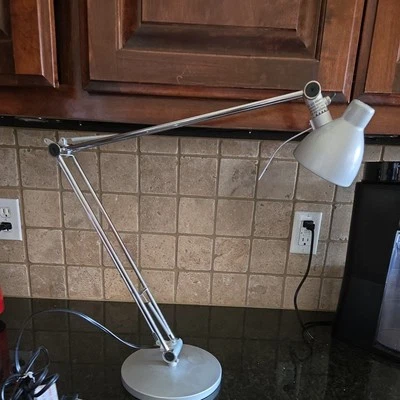 IKEA Oleby Desk Light Silver Lamp Articulating Flexiable Work/Hobby works - Image 1 of 4