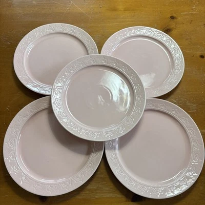 Platos de cena 5 piezas Wild Sage SANA MEDALLION rosa 10 pulgadas usados en excelente estado pastel de Pascua Foto 1 de 4