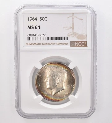 1964 Kennedy Half Dollar MS64 NGC Beautiful Tone *9870 - Image 1 of 3