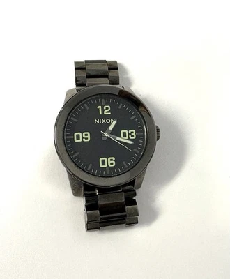 Nixon Take Charge The Corporal 100 M 48mm Black Stainless Steel - Needs Battery - Image 1 of 4