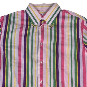 Carolina Herrera Striped Button Down Shirt Menswear Long Sleeve Cotton - Picture 1 of 8