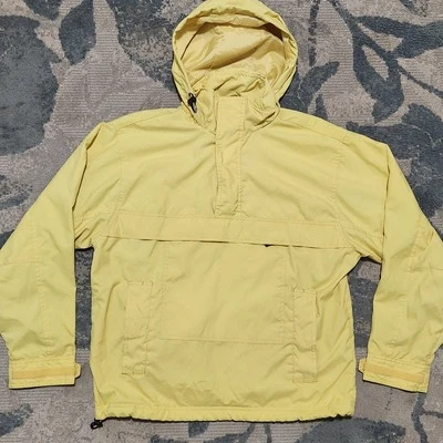 Chaqueta cortavientos vintage años 90 Gap pequeña amarilla holgada con capucha Anorak Grunge Foto 1 de 4