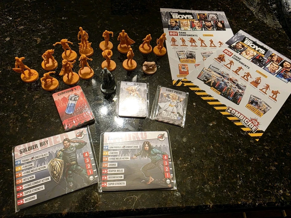 Zombicide THE BOYS Character Packs 1, 2, & 3 Set CMON - Loose But Cards Sealed! - Image 1 of 4
