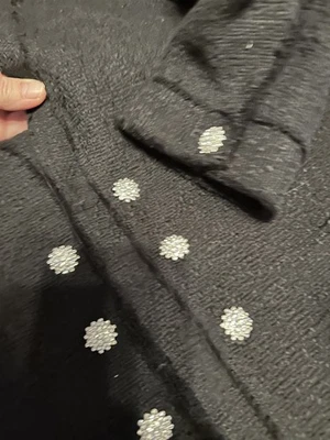 Chaqueta Blazer ZARA Negra con Botones Plateados Estrás Tweed Boucle Recortada XL Foto 1 de 4