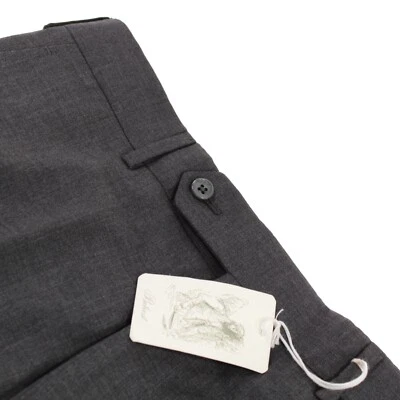 Belvest NWT Flat Front Dress Pants Size 46 30 US Solid Gray 100% Wool - Image 1 of 4