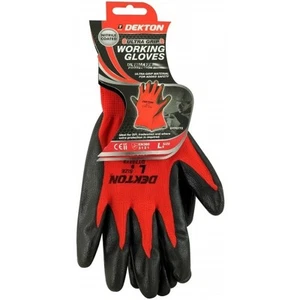 Ultra Grip Extra Protection Safety Working Gloves Black/Red Nitrile Coated 9/L - Picture 1 of 1