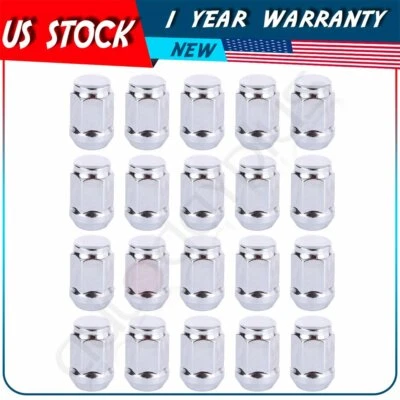 20 Set Chrome Thread Size 12x1.5mm Wheel Lug Nuts Fits 2006-2014 Ford Fusion - Image 1 of 4