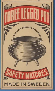 MATCHBOX LABELS SUECIA-Olla de tres patas, tamaño jumbo- ** - Imagen 1 de 1