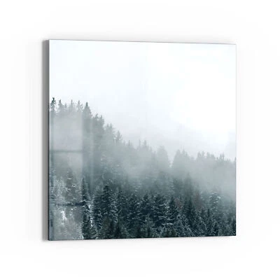 DEQORI Magnettafel Glas 'Nebel über Baumwipfeln' beschreibbar, viele Größen - Bild 1 von 4