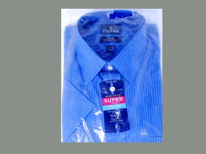 Stafford Travel Performance Super Dress Shirt Wrinkle Free Stretch Short Sleeve - Picture 1 of 2
