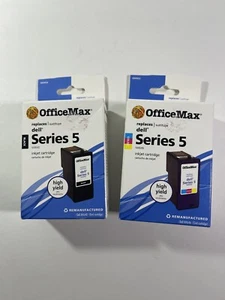 Office Max Dell Series 5 M4640 1 Black, M4646 1 Color High Yield Ink Cartridges - Picture 1 of 5