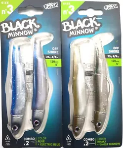 FIIISH BLACK MINNOW DOUBLE COMBO OFF SHORE ARTIFICIALE SPINNING JIGGING - Imagen 1 de 3