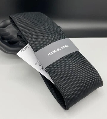 Corbata Michael Kors para hombre mezcla de seda ~ negra ~ textura formal ~ nueva precio de venta sugerido por el fabricante: 69,50 USD Foto 1 de 4