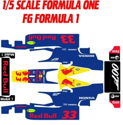 KIT DE ENVOLTURA TEMÁTICA BULLSKY REB PERSONALIZADO ESCALA 1X5 FORMULA ONE FG 10008 Foto 1 de 4