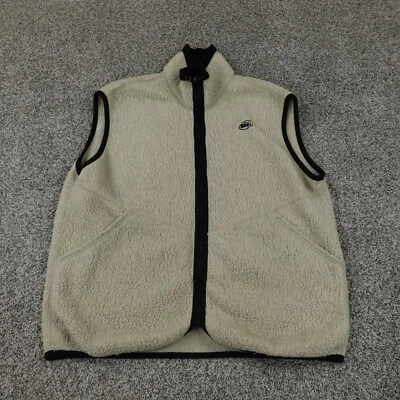 VTG Rei Vest Mens XL Beige Pile Fleece Polartec Zip Gilet Outdoor Hiking Hunting - Image 1 of 4