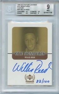 1999 Upper Deck Century Legend Willis Reed Epic Signatures Gold Auto /100 BGS 9 - Picture 1 of 2