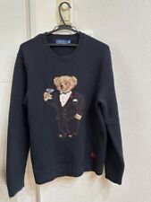 Polo Ralph Lauren Tuxedo Bear Martini Men’s Sweater Cashmere Silk Wool Blend XL