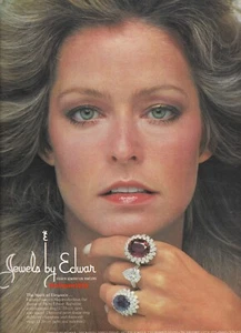 1975 Farrah Fawcett "Jewels By Edwar" The Spirit Of Elegance" Original Print Ad - Picture 1 of 1
