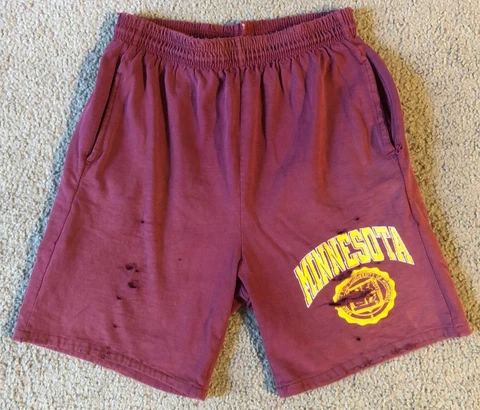 VTG Dodger Minnesota Gophers Distressed Gym Shorts - Men's S/Women's Large Cover