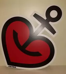 Astra Bier Pappschild, Werbeschild mit Ankerherz, Kiez, Hamburg, St. Pauli, Neu! - Bild 1 von 1