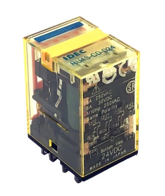 1Pcs IDEC RU4S-CD-D24 24VDC Relay Plug-In 6A 250VAC 14Pin - Image 1 of 4