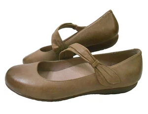 ABEO Bio System TALIA Women Sz 10 N Walnut Brown Leather Comfort Mary Jane Shoes - Picture 1 of 12