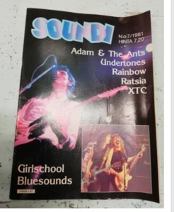 Girlschool Adam The Ant 1981 Finnish Magazine Rainbow Undertones - Picture 1 of 1